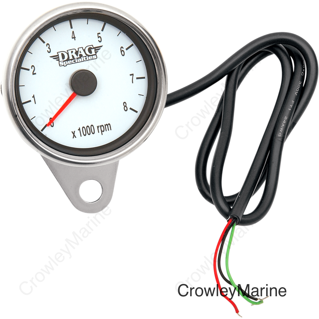 TACHOMETER,WHT FACE