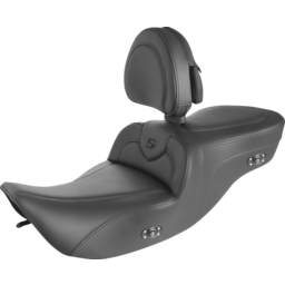 Heated RoadSofa™ Seat - With Backrest - Black W/Black Stitching