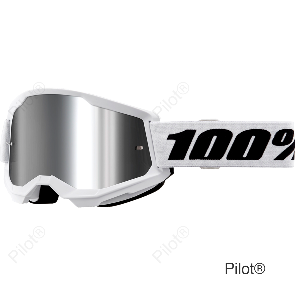 Strata 2 Goggle - White - Silver Mirror