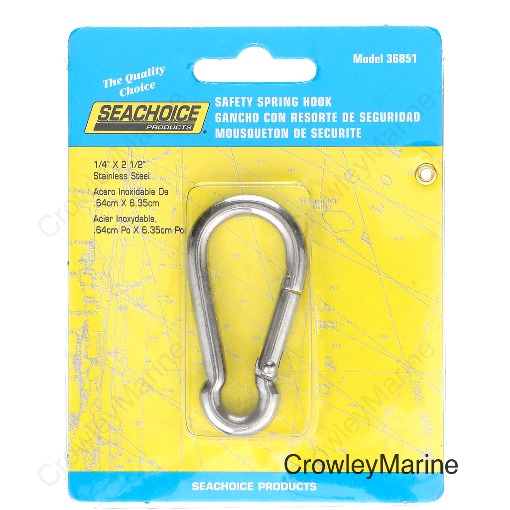Seachoice Interlocking Spring Hook, 2.5 In. X 0.25 In., 240 Lb. Max Load
