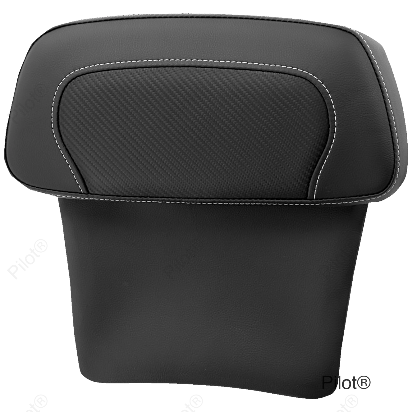 Chopped Tour Pak Backrest Pad - RoadSofa™ - Carbon Fiber Inset - FLT/FLH '14-'23