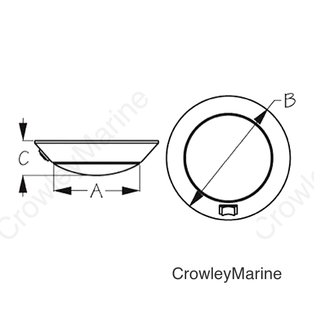 LED Day/Night Dome Light, Chrome