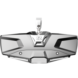 Mirror - Halo R - Rear View w/LED Cabin Light - Rectangle - Black w/Silver Bezel - Pro XP thumbnail-3