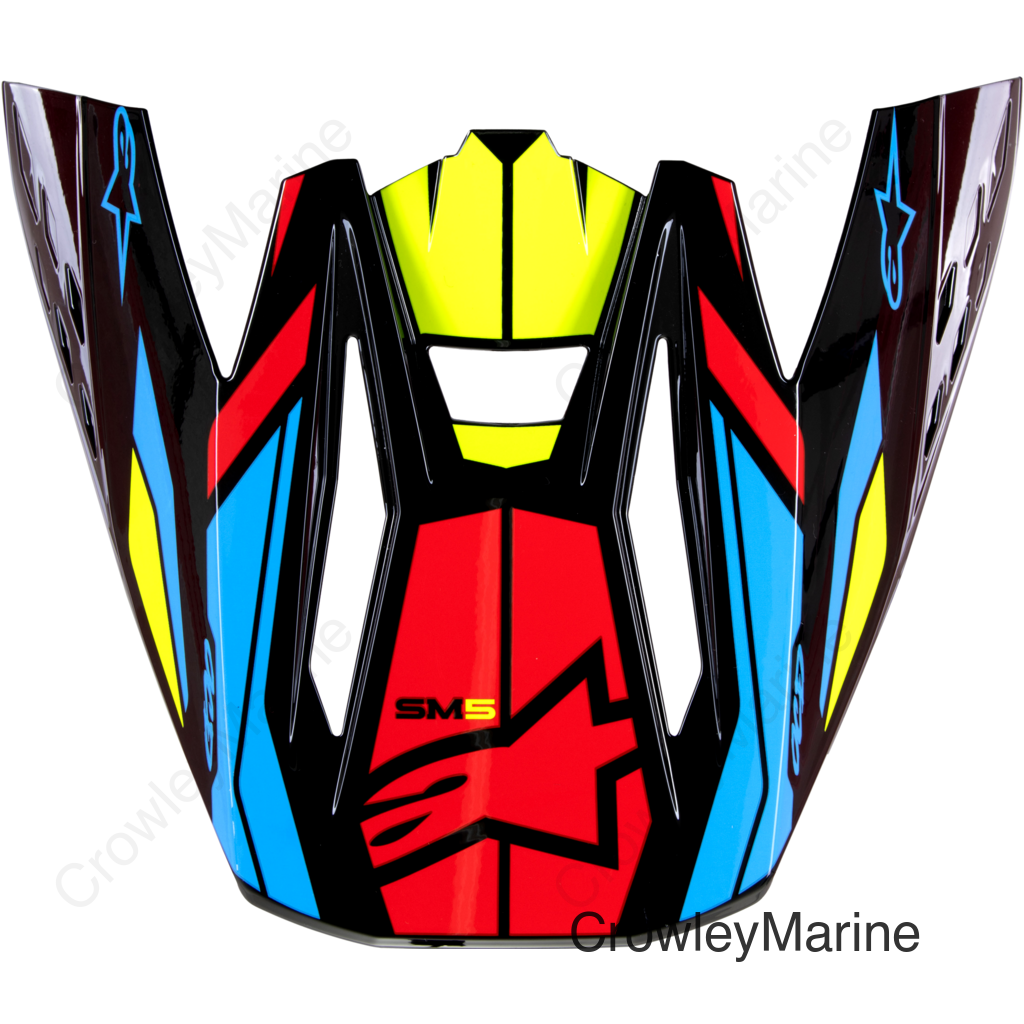 S-M5 VISOR ACTION 2 BLK/YLW FLUO/BRT RD GLOSSY
