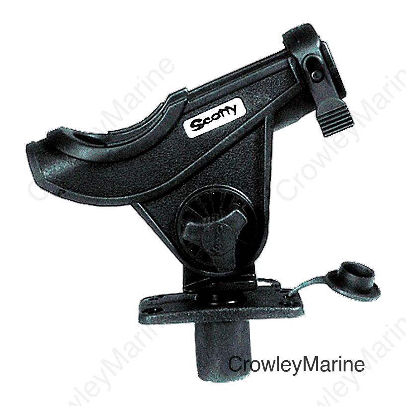 Scotty 281BK Bait Caster/Spinning Rod Holder w/ Flush Mt., Black, 12/case