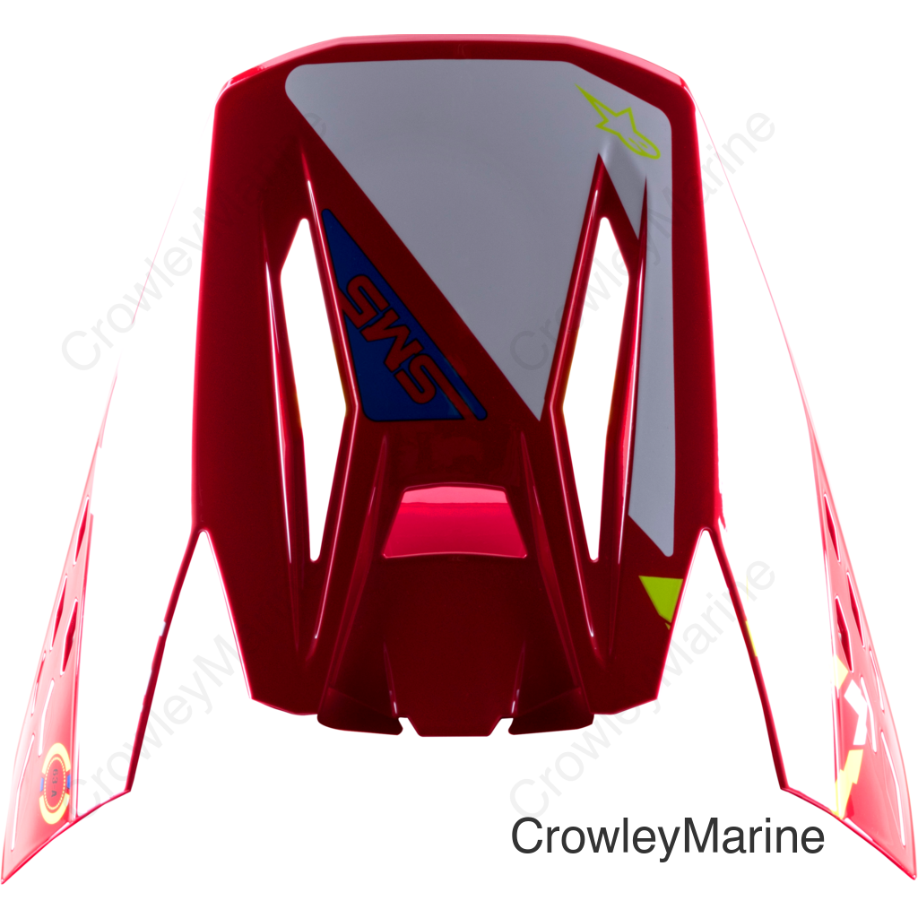 S-M5 ACTION VISOR RED/WHITE/YELLOW