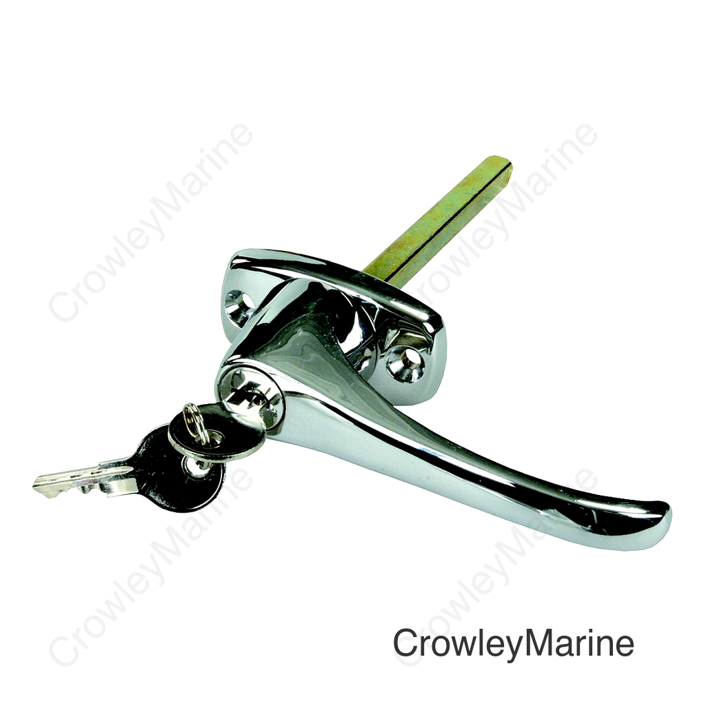 JR Products 10895 Chrome Locking L-Handle for Truck Caps, Bed Covers & Tool Boxes