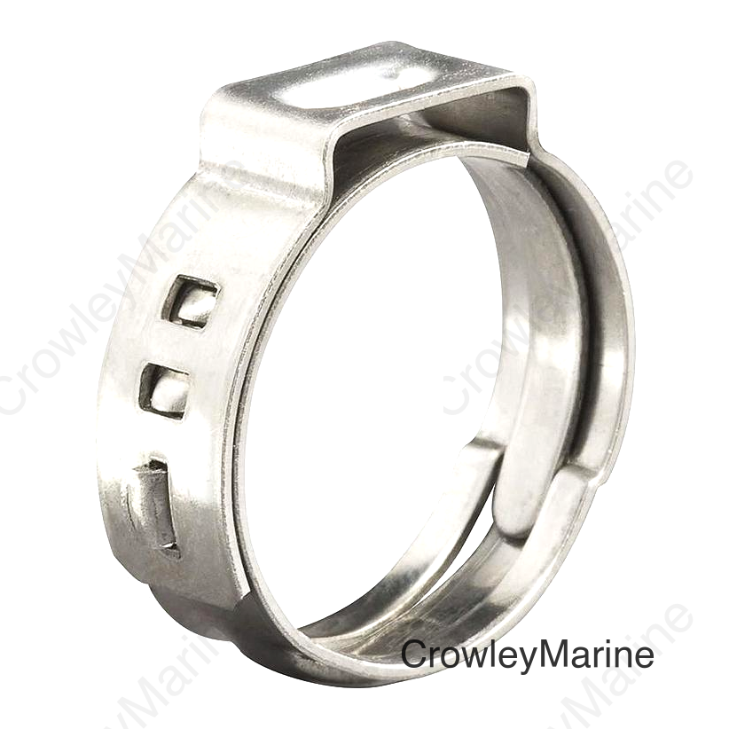 Seachoice 23444 Stainless-Steel Pinch Hose Clamps, 9/16" / 14.5mm OD - Bag of 10