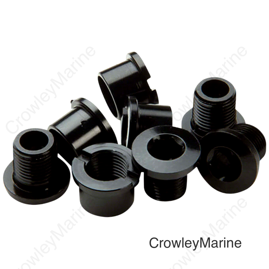 RaceFace Chainring Bolt/Nut Set - M8 x 8.5mm Hex  Aluminum  Black Set of 4