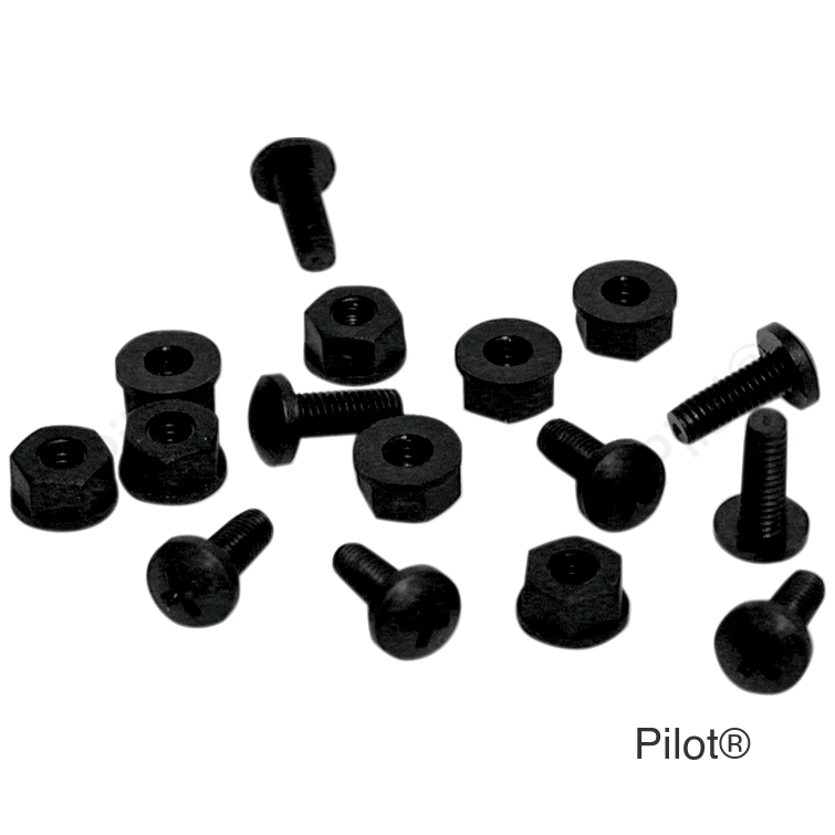 Nylon Windscreen Fastener Set - Black