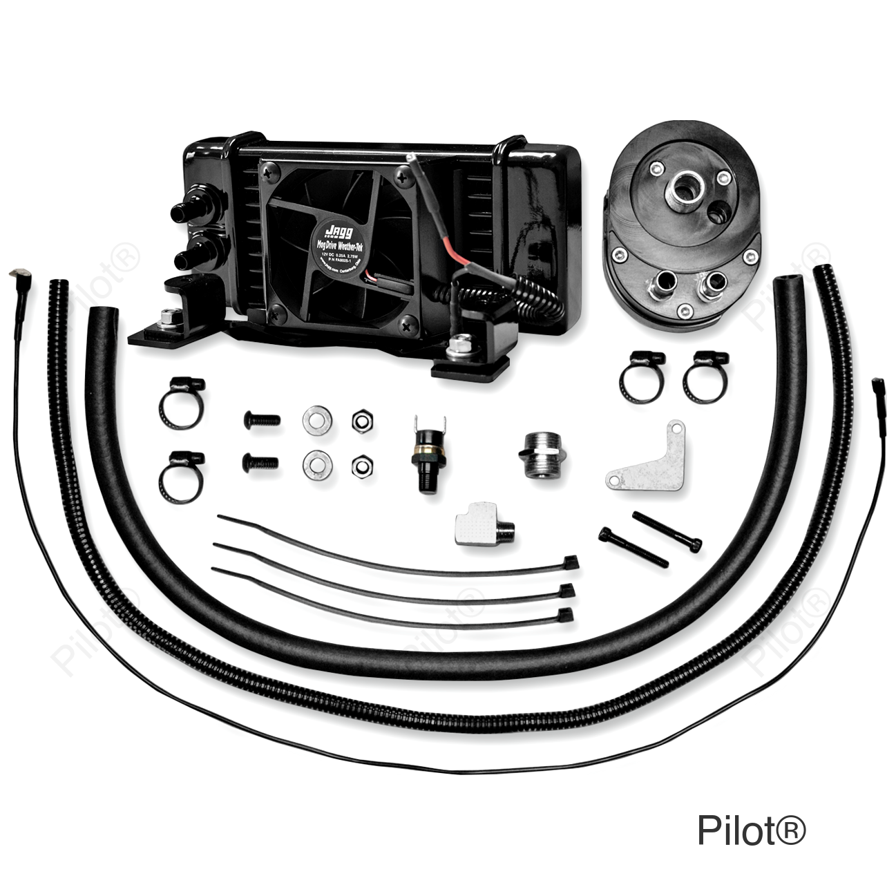 Fan-Assisted Oil Cooler Kit - Low Mount - Touring