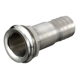 Seachoice Mega-Flow Dripless Thru Hull Fitting, 316 Stainless Steel, Fits 1-1/8 in. Hose, 1-1/2 in. Max. Hull thumbnail-7