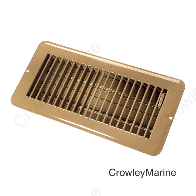 JR Products 4" x 10" Dampered Metal RV Floor Register