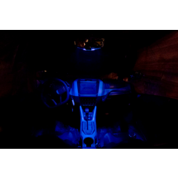 Mirror - Halo R - Rear View w/LED Cabin Light - Rectangle - Black w/Silver Bezel - Pro XP thumbnail-4