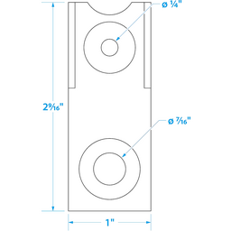 Seachoice Circuit Breaker Bracket, Fits 20, 30, 40, Or 50 Amp Dual Stud Manual Reset Breakers thumbnail-1