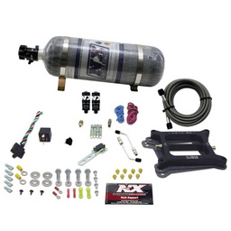 Nitrous Express 4150 Hitman Plus 4-BBL Nitrous Kit (50-200HP) w/Composite Bottle thumbnail-2