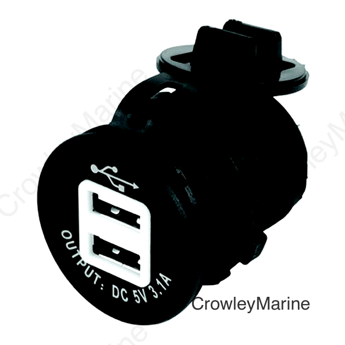 SeaDog 4265151 Double USB 12V - 24V Input Power Socket