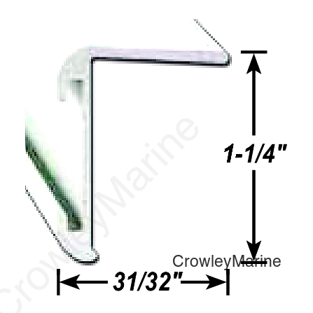 AP Products 0218520216 Long Leg Insert Corner Molding, 16' Black
