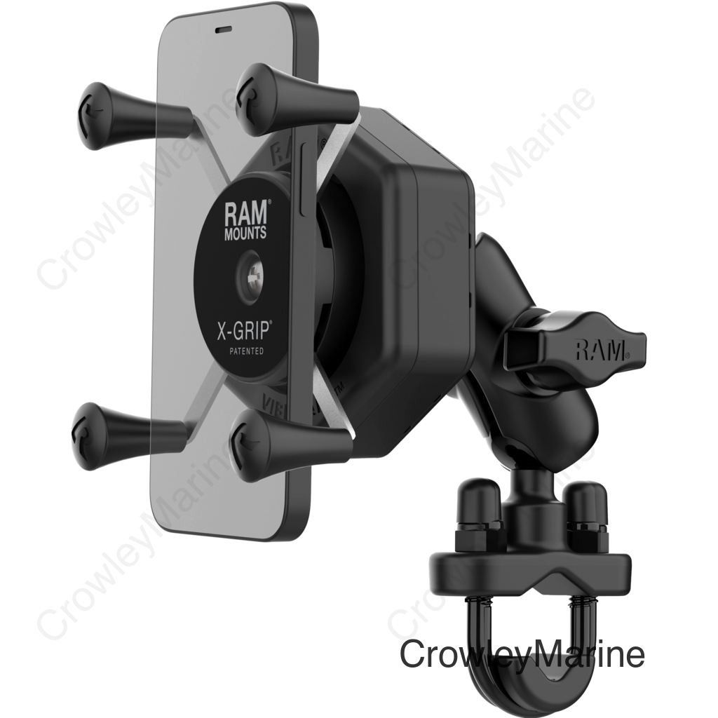 X-GRIP VIBE-SAFE PHONE MOUNT WITH U-BOLT BASE MEDIUM