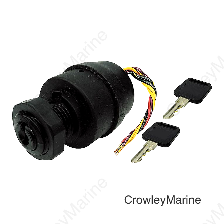 Seachoice 11831 3 Position Magneto Ignition Switch, 6 Wire