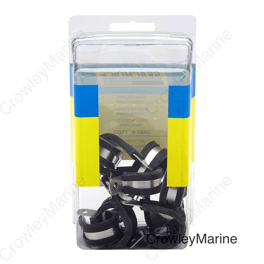 Seachoice Stainless Steel Cable Clamps, 3/4 In., EPDM