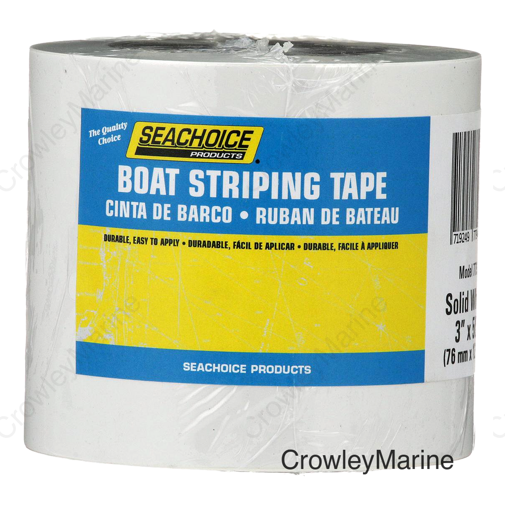 Seachoice Self-Adhesive Boat Striping Tape, 3 Mil Vinyl, 3 in. X 50 Ft., White