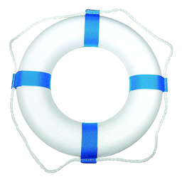 Taylor 17" Decorative Ring Buoy, White/Blue (Not a Life Saving Device) thumbnail-1