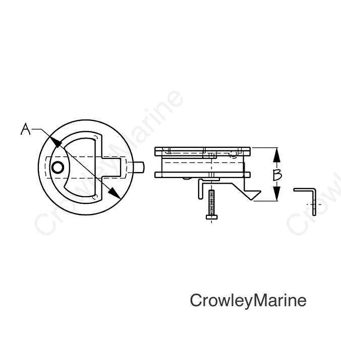 SeaDog Watertight Slam Latch | Investment Cast 316 Stainless | 1/8" Fastener | 2" Diameter