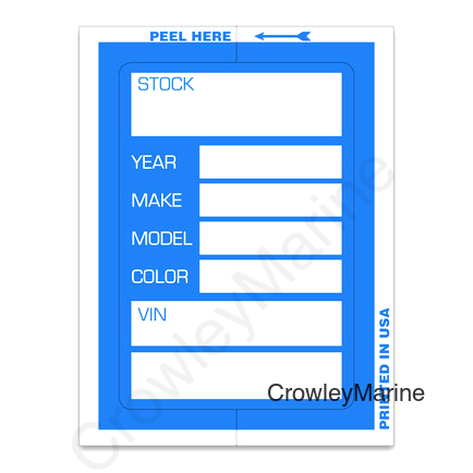 STOCK TICKET BLUE (421)