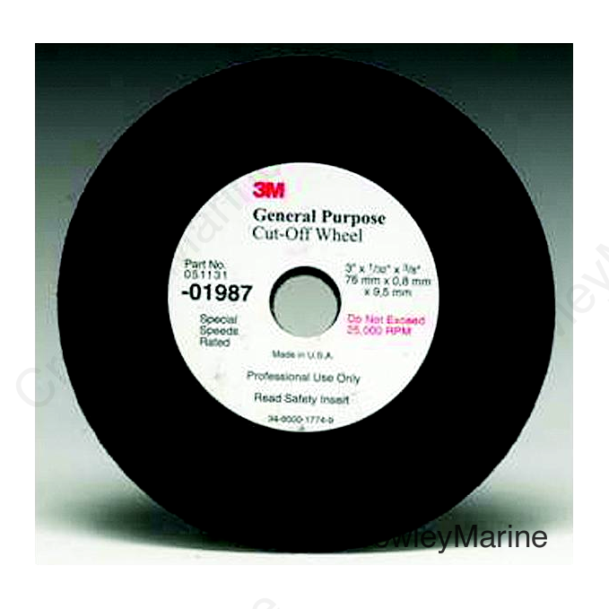 3M 01987 Cut Off Wheel 3" x 1/32 x 3/8