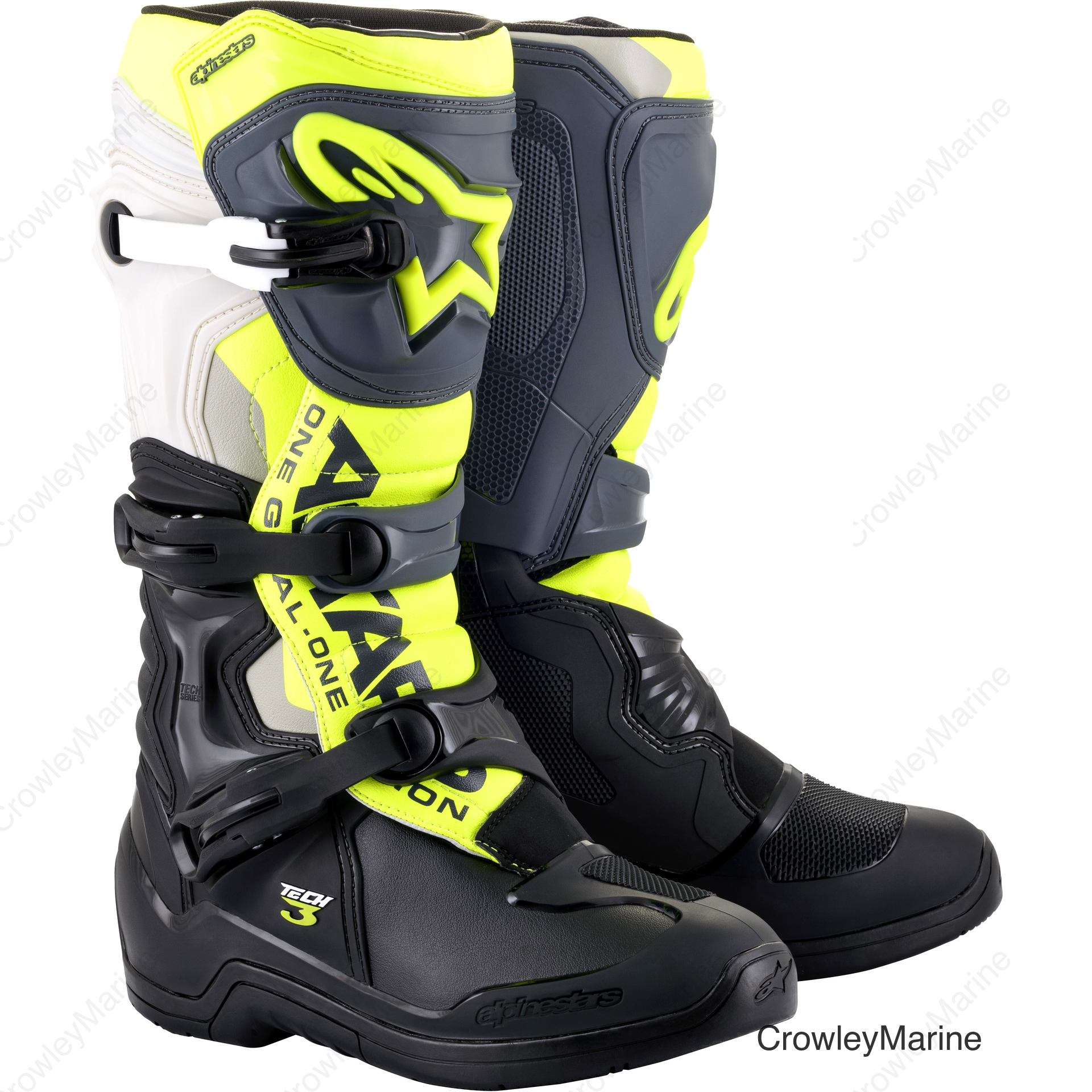 Tech 3 Boots - Black/Gray/Yellow Fluorescent - US 12