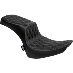 Seat Performance Predator III 2-up Silver DD Vinyl Softail thumbnail-1