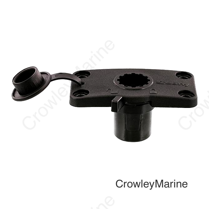 Scotty 244LBK Flush Mount Bracket, Black, Locking