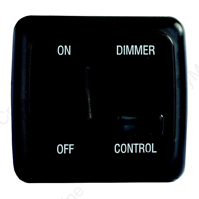 JR Products 12275 Black RV Dimmer/On-Off Rocker Switch with Bezel