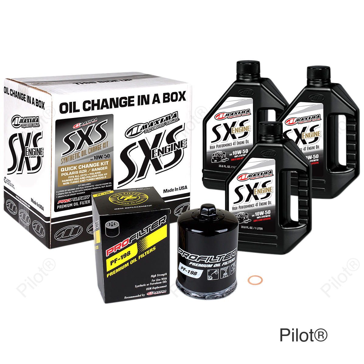 SXS Synthetic Oil Change Kit - Polaris - 10W-50