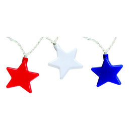 Camco 42656 Patriotic Stars Party Lights (Includes 10 Lights, Connector, 2 Spare Bulbs and Fuse) thumbnail-1