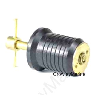 DRAIN PLUG - TWIST TURN BRASS 1'