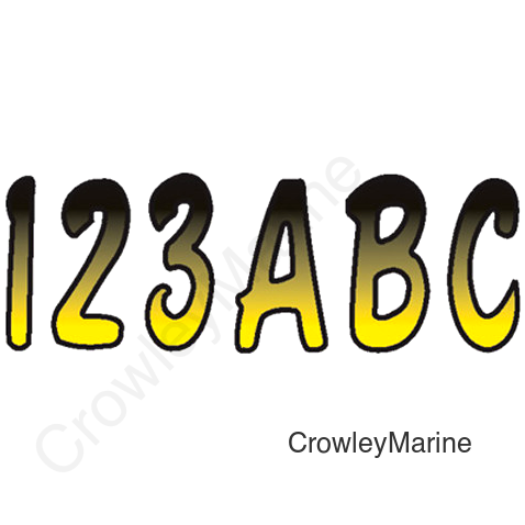 Hardline Series 200 Registration Kit, Cursive Font With Top to Bottom Color Gradations (Includes 4 Sets of 3" A-Z, 0-9)