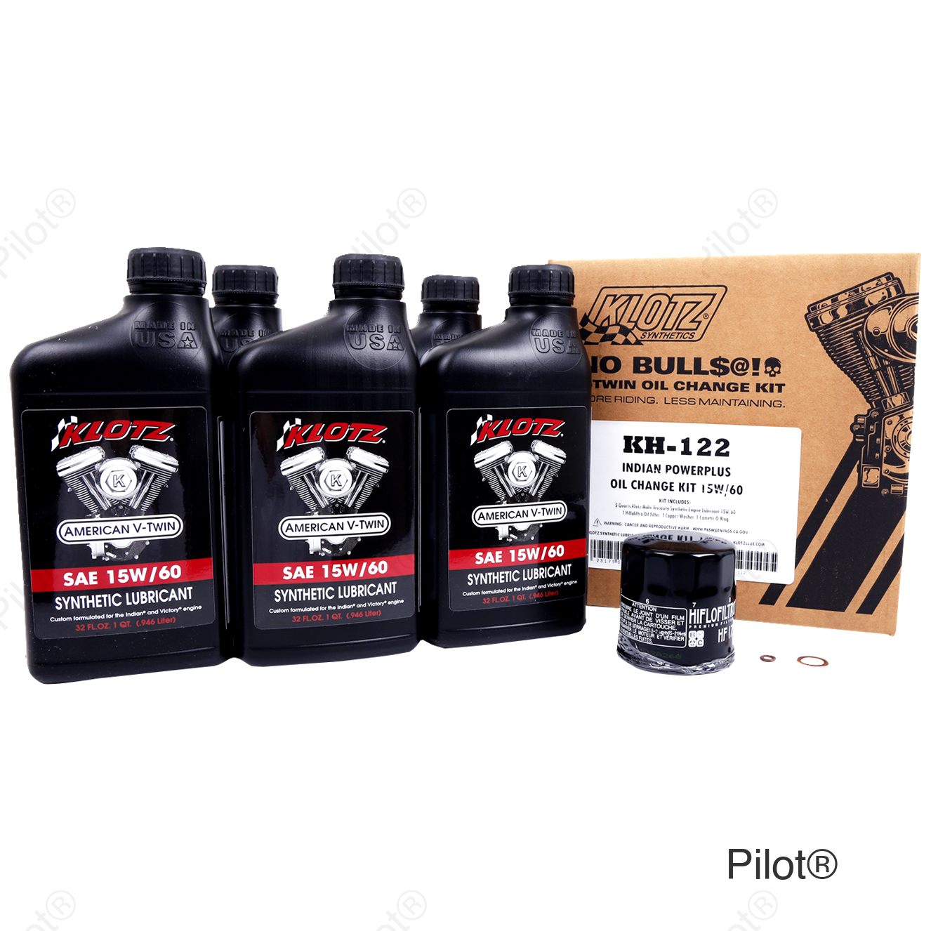 Oil Change Kit - Indian Powerplus - 15W-60