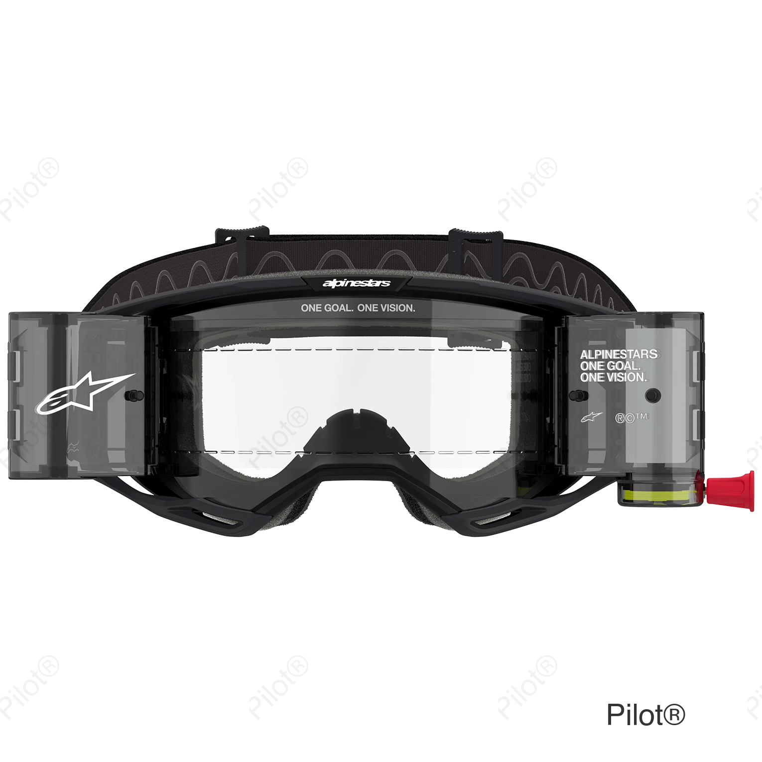 Vision 8 Roll-Off Goggle - Corp - Black - Clear