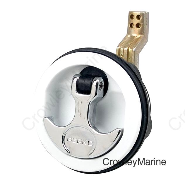 Hatch Pulls Flush Lock, White