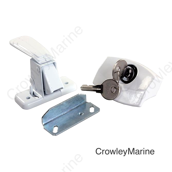 JR Products Black Locking L-Handle, White