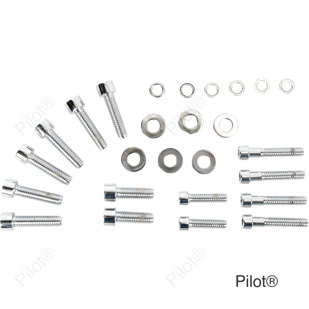 Bolt Kit - Transmission Side Cover - Socket-Head - Chrome