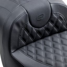 Seat - Roadsofa™ - Without Backrest - Full Lattice Stitch - Black thumbnail-0