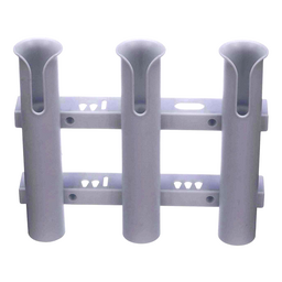Seachoice Fishing 3-Rod Storage Rack, Holds 3 Fishing Rods With Slots for Knives and Pliers, White thumbnail-3
