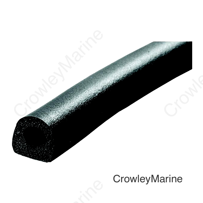 JR Products 0630115 D Shaped EPDM Sponge Rubber Seal, 25'