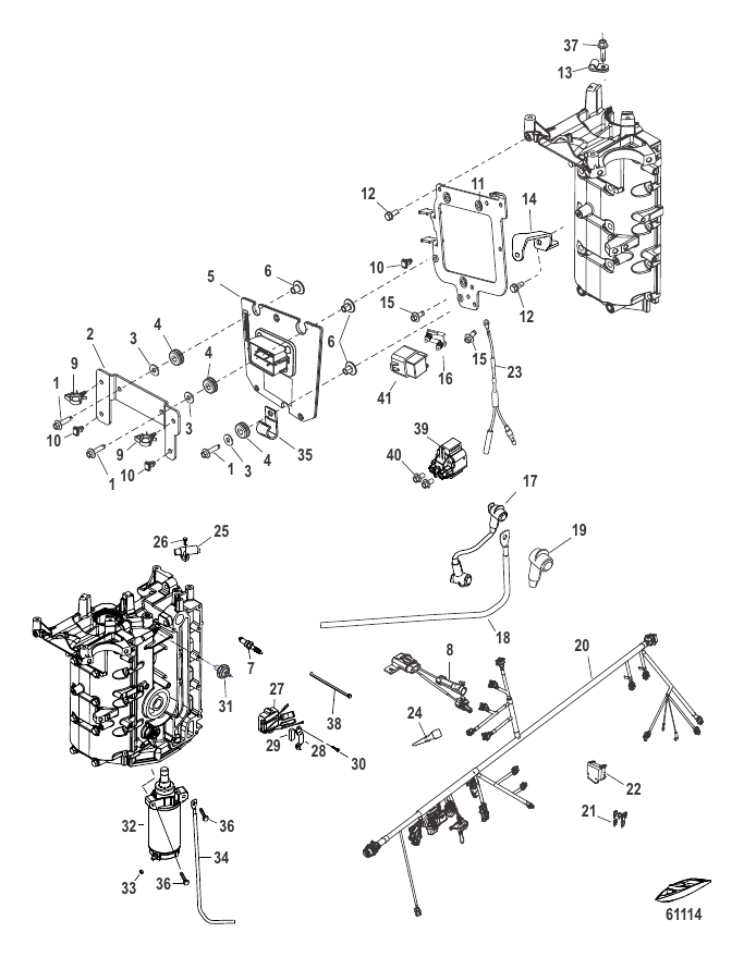 Serial Range Outboard 35 EFI Jet (4-STROKE)(4 CYL.) - 1C453840 & Up - Electrical Components