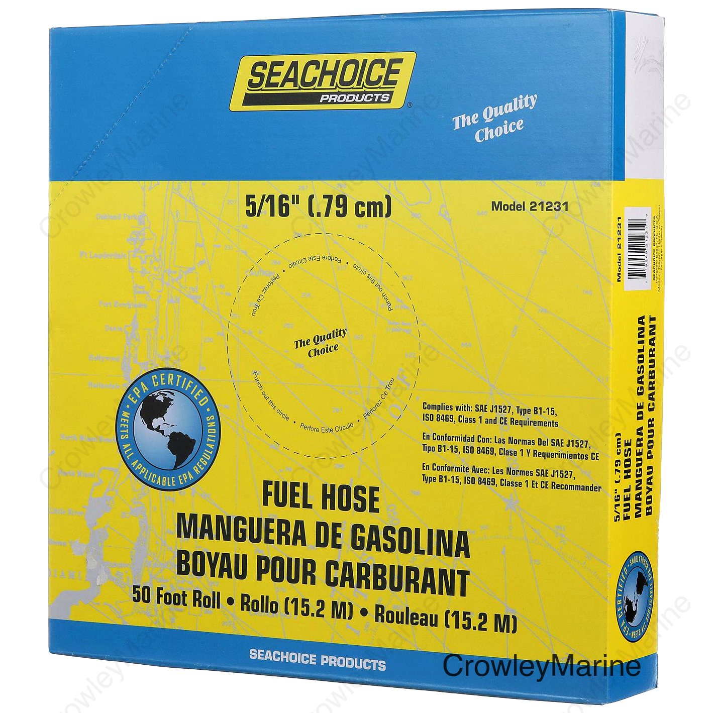 Seachoice Fuel Hose EPA Compliant, for Repair and Replacement on Outboard Engines, Type B1-15