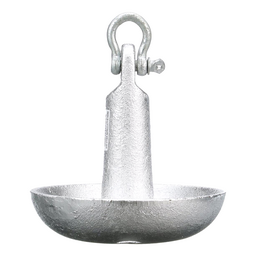 Seachoice Mushroom Anchor, Cast Iron, Aluminum-Painted, Silver, 10 Lbs., Boats Up to 12 Ft. Long thumbnail-1