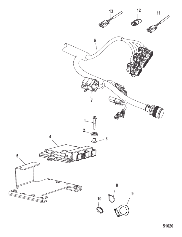 Harness and Bracket Assembly Triple Engine (CCM13 Software - Serial ...